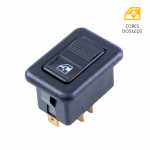 Botão/interruptor de vidro elétrico simples porta dianteira lado direito Volkswagen VW Gol G2 (bola/bolinha) Parati G2 Saveiro G2 Santana Quantum 1993 até 1996