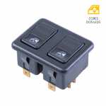 Botão/interruptor de vidro elétrico duplo porta dianteira lado esquerdo Volkswagen VW Gol G2 (bola/bolinha) Parati G2 Saveiro G2 Santana Quantum 1993 até 1996