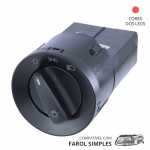 Botão/interruptor chave de luz farol baixo 12V Volkswagen VW Gol Parati Saveiro G3 1999 até 2006 compatível com farol simples caminhão Delivery Worker 7110 7120 8120 8150 9150 13150 13170 13180 15180 15190