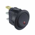 Botão/interruptor/chave gangorra liga e desliga com LED vermelho KCD1 10A 12Vdc universal