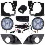 Kit farol auxiliar de milha (longo alcance) com lente de vidro para lâmpada H1 com botão interruptor e moldura Fiat Palio G5