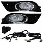 Kit farol auxiliar de milha (longo alcance) com lente de vidro para lâmpada H11 com botão interruptor e chicote Honda Civic 2012-2013