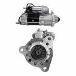Motor de partida 24V 7.5kW 12 dentes Lucas Indiel Prestolite M105R Ford Cargo eletrônico Volkswagen Constellation Titan Tractor (c/ motor Cummins) Volvo FH12 FM12 NH12 (c/ motor Volvo D12 Diesel)