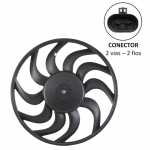 Eletroventilador/ventoinha do radiador 12V 10 pás diâmetro 367mm 300W aspirante Bosch Fiat Fiorino Grand Siena Mobi Palio Uno Mille Uno Novo EVO Attractive Sporting Vivace Way com sistema de radiador Denso (com ar-condicionado)