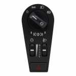 Botão/Interruptor (chave de luz) de farol baixo / neblina / luz de posição / pisca alerta / emergência / advertência com reostato / regulagem de altura do farol 14 terminais Volvo caminhões FH12 FH400 FM400 FM500