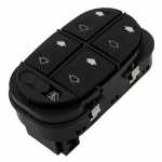 Botão/Interruptor de vidro elétrico quádruplo com trava 12 terminais porta dianteira lado esquerdo LED verde Ford Escort Zetec