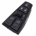 Botão/Interruptor de vidro elétrico quádruplo com trava, controle de retrovisor e desembaçador 18 terminais porta dianteira lado esquerdo Volvo FH12 FM12 NH12 FH16 FM9