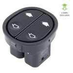 Botão/interruptor de vidro elétrico duplo porta dianteira lado esquerdo Ford Courier Ka 1997 até 2014 Fiesta 1996 até 2006 com moldura