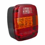 Lanterna traseira tricolor LED com vigia pisca âmbar lado direito/esquerdo Ford Cargo Volkswagen Constellation Delivery Worker