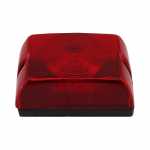 Lanterna lateral vermelha retangular com bordas arredondadas (tijolão) LED bivolt lado direito/esquerdo universal