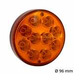 Lanterna traseira direcional âmbar redonda LED bivolt Ø 96 mm bivolt lado esquerdo/direito Noma carrocerias
