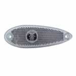 Lanterna delimitadora lateral cristal LED bivolt com conector lado direito/esquerdo Busscar Caio Ciferal Marcopolo Neobus