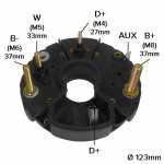 Retificador do alternador 55A / 90A Bosch N1 Ford Cargo Iveco Mercedes-Benz OF1113 OH1113 Scania P93 R113 T113 Volvo F88 FB88 - ligações
