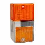 Lente para lanterna dianteira bicolor pisca com refletor lado esquerdo Scania 112 113