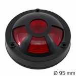 Lanterna lateral vermelha com soquete interno e aro protetor lado esquerdo/direito universal