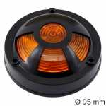 Lanterna lateral âmbar com soquete interno e aro protetor lado esquerdo/direito universal