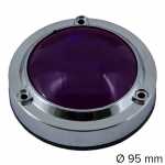 Lanterna lateral roxa cromada com soquete interno lado esquerdo/direito universal