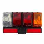 Conjunto de lanternas traseiras tricolor com ré e retrorrefletor vermelho lado esquerdo/direito universal