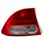 Lanterna traseira bicolor com pisca cristal lado esquerdo Honda Civic 2006-2011