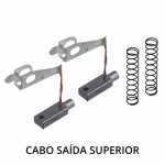 Jogo de escovas 12V 8 x 5 x 24 mm para alternador Delco Remy Chevrolet GM Monza (cabo saída superior)