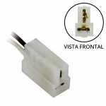Chicote / conector 2 vias com 2 terminais fêmea 6.3mm universal