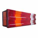 Lanterna traseira tricolor com pisca âmbar com vigia com lente de poliestireno lado esquerdo Mercedes-Benz Axor 4141