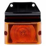 Lanterna de posição âmbar com bordas arredondadas com soquete com suporte lado esquerdo/direito universal