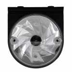 Lanterna de posição com efeito rotacionado lente lisa com suporte universal