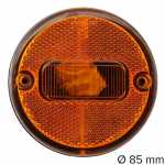 Lanterna de posição âmbar redonda com retrorrefletor lado esquerdo/direito Guerra carrocerias