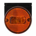 Lanterna de posição âmbar redonda com suporte e retrorrefletor lado esquerdo/direito Guerra carrocerias