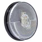 Lanterna de posição cristal redonda LED bivolt com retrorrefletor lado esquerdo/direito Ø 88 mm Universal