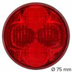 Lanterna traseira de posição redonda LED 24V Ø 75 mm lado direito/esquerdo Marcopolo