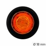 Lanterna de posição âmbar redonda Dot Light LED bivolt Ø 18 mm lado direito/esquerdo universal