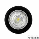 Lanterna de posição cristal redonda Dot Light LED bivolt Ø 18 mm lado direito/esquerdo universal