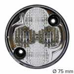 Lanterna traseira de ré redonda LED 12V Ø 75 mm lado direito/esquerdo Marcopolo ônibus