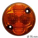 Lanterna traseira direcional redonda LED 24V Ø 75 mm lado direito/esquerdo Marcopolo ônibus