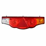 Lanterna traseira tricolor com triângulo retrorrefletor lado direito universal