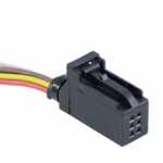 Chicote / conector 6 vias 6 terminais botão/interruptor bloqueio/trava vidro elétrico traseiro Volkswagen VW CrossFox Fox Polo SpaceCross SpaceFox