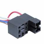 Chicote / conector 9 vias 5 terminais soquete / suporte / base para relé com porta fusível