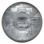 Farol sealed beam redondo Ø 180mm 12V 75/50W com lente de vidro universal