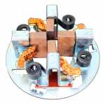 Porta-escovas 24V 9 x 36 x 18 mm para motor de partida Bosch JE Mercedes-Benz