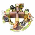 Porta-escovas 12V 10.7 x 36.7 x 24.5 mm para motor de partida Delco 42MT Caterpillar Clark Hyster