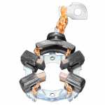 Porta-escovas 12V 4.6 x 16 x 12.2 mm para motor de partida Bosch Volvo C70 S40 V50