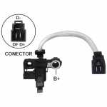 Porta-escovas 12V 8 x 5 x 26.5 mm para alternador Denso Toyota Crown Dyna Hilux HiAce Land Cruiser