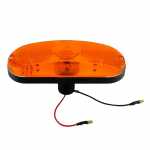 Lanterna traseira oval âmbar com lâmpada 12V 21/5W para retroescavadeira Case trator Valmet