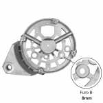 Mancal traseiro (coletor) do alternador Bosch T1 Mercedes-Benz ônibus O370 O371 O400 OHL1624 OHL1625 OHL1635 Recrusul Thermo King refrigerador - capa