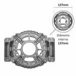 Mancal dianteiro (motriz) do alternador Bosch NCB1 Scania F113 G480 P114 P322 R114 R580 T114 (diâmetro interno de 137mm)