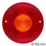 Lente para lanterna traseira redonda bicolor (olho de boi) lado esquerdo/direito Mercedes-Benz 1111 1113 1213 1313 1316 608